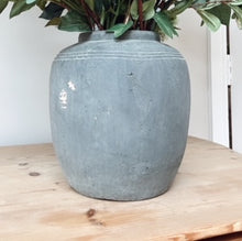 Load image into Gallery viewer, Large Rustic Farmhouse Grey Planter