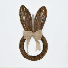 Load image into Gallery viewer, Rattan Bunny Wreath Decor