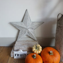 Load image into Gallery viewer, Rustic White Washed Wooden Lucky Barn Star