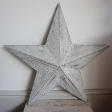 Load image into Gallery viewer, Rustic White Washed Wooden Lucky Barn Star