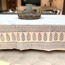 Load image into Gallery viewer, Blue Hand Block Cotton Tablecloth