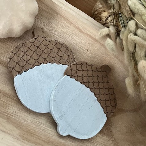 Set of two Acorn Coasters