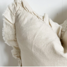 Load image into Gallery viewer, Cream Ruffled Linen Cushion
