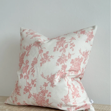 Load image into Gallery viewer, Vintage Rose Pink Floral Cushion
