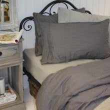 Load image into Gallery viewer, Charcoal Grey French Linen Pillowcases - Set of Two
