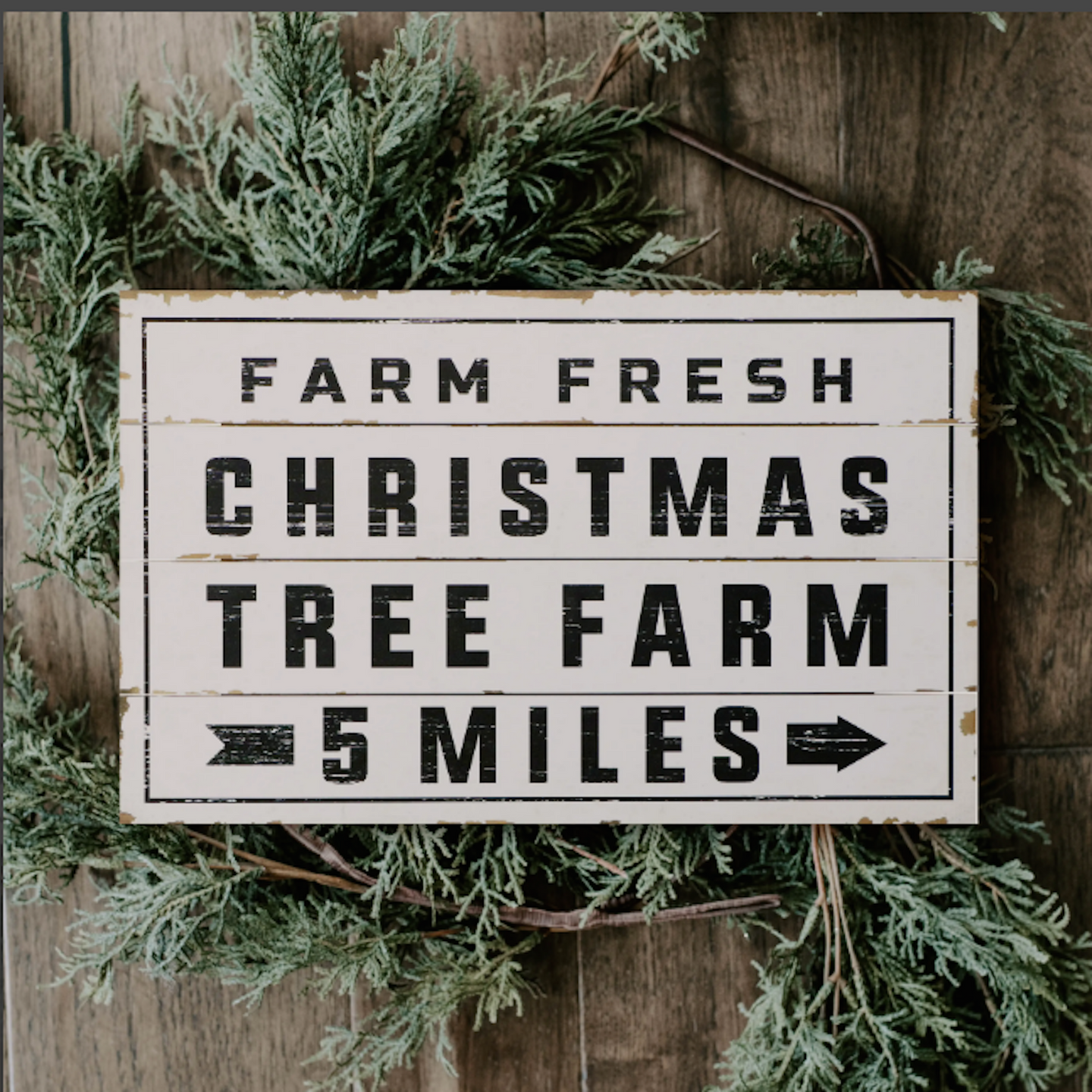 Large Christmas Tree Shiplap Wood Sign