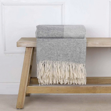 Load image into Gallery viewer, Soft Grey Pure Wool Throw
