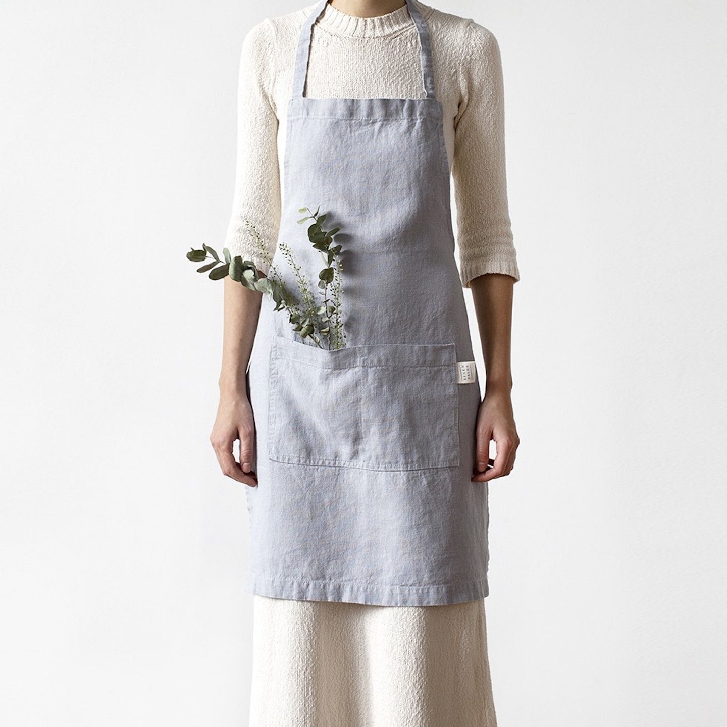 Daily Linen Apron - Light Grey