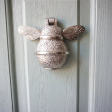 Load image into Gallery viewer, Spring Bee Door Knocker - Nickel Finish
