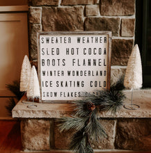 Load image into Gallery viewer, &#39;Winter Words&#39; Rustic Wood Sign
